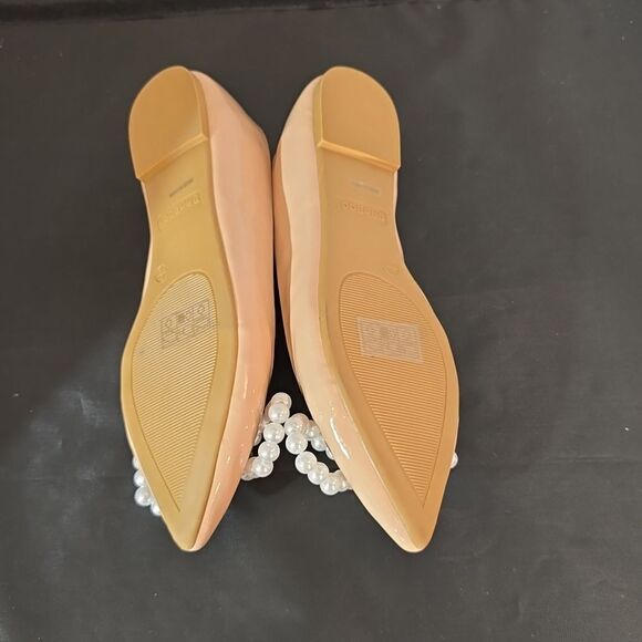 BRAND NEW BAMBOO PEARL STUDDED BOWNOT POINTED TOE FLAT SHOE - Picture 12 of 14